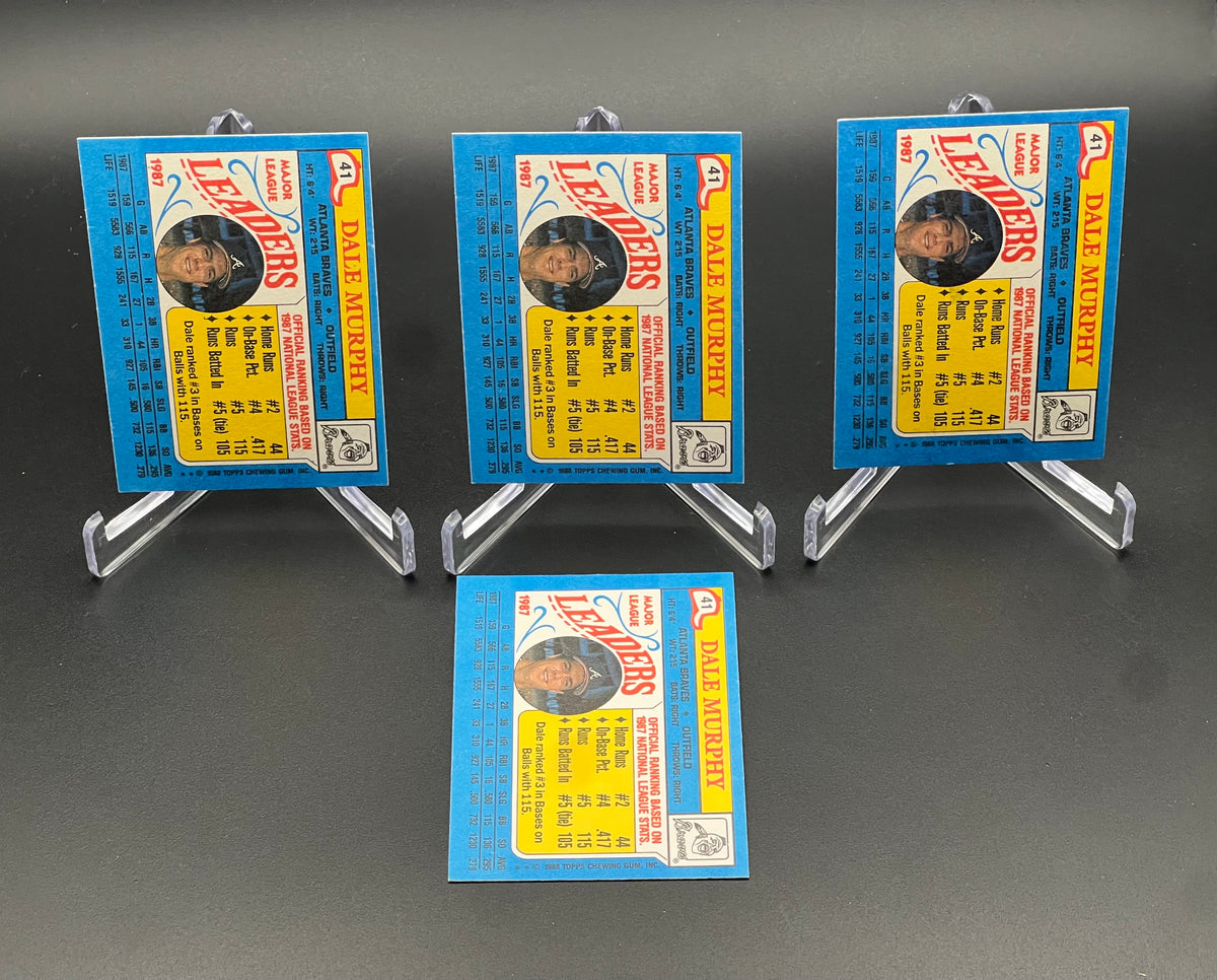 DALE MURPHY 24-CARD LOT – 1985-1990 TOPPS, FLEER, DONRUSS – ATLANTA BRAVES
