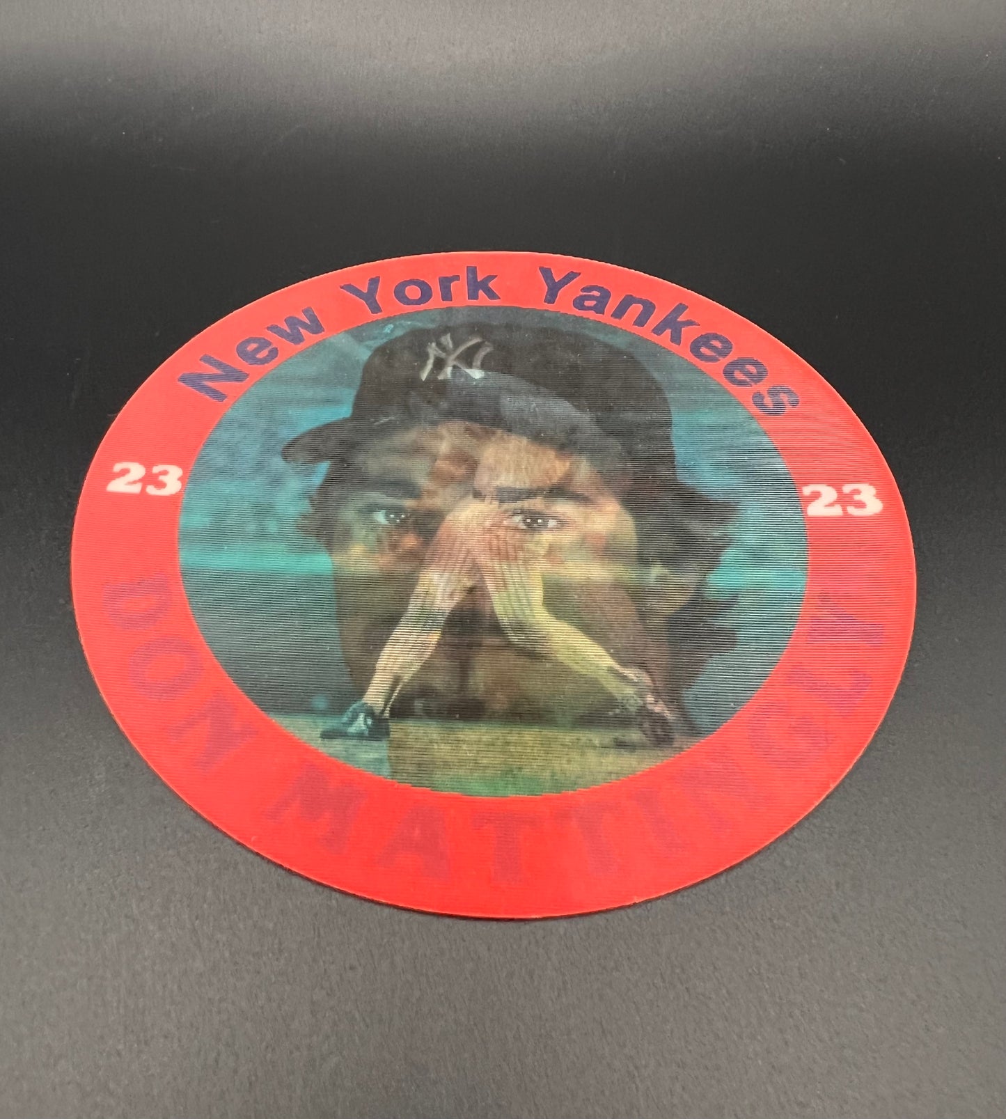 Sportflics Superstar Jumbo Discs: Keith Hernandez, Dwight Gooden, Don Mattingly