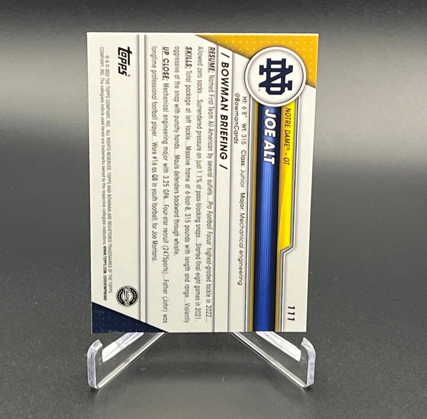 Celebrate the 2026 NFL draft with future NFL prospects from 2023 Bowman Chrome