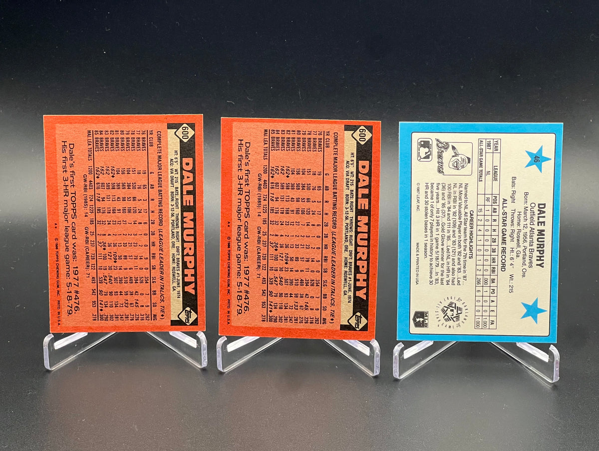 DALE MURPHY 24-CARD LOT – 1985-1990 TOPPS, FLEER, DONRUSS – ATLANTA BRAVES