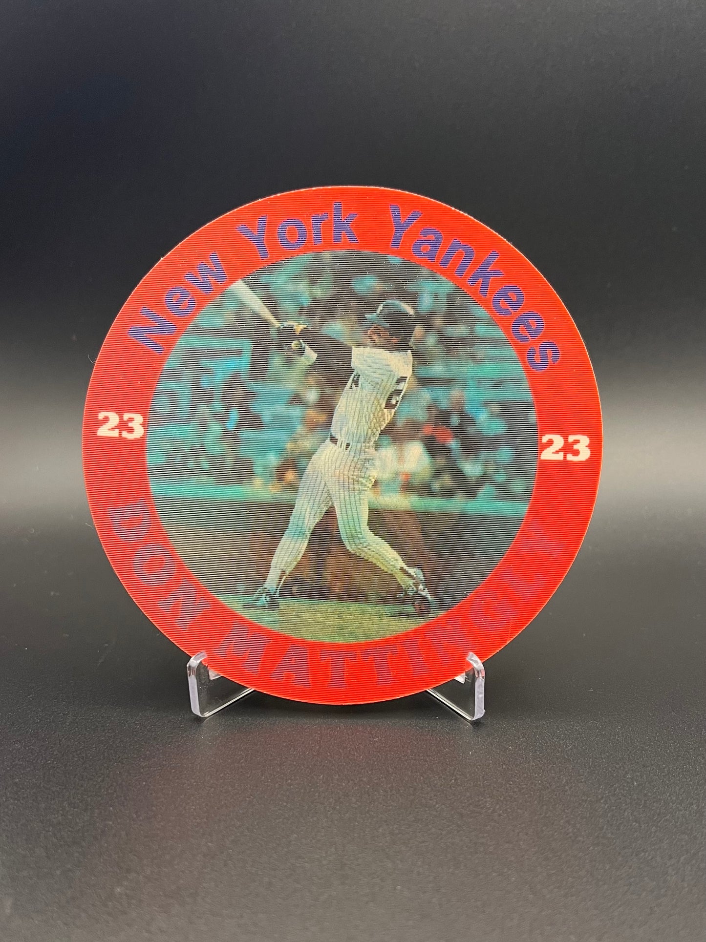 Sportflics Superstar Jumbo Discs: Keith Hernandez, Dwight Gooden, Don Mattingly