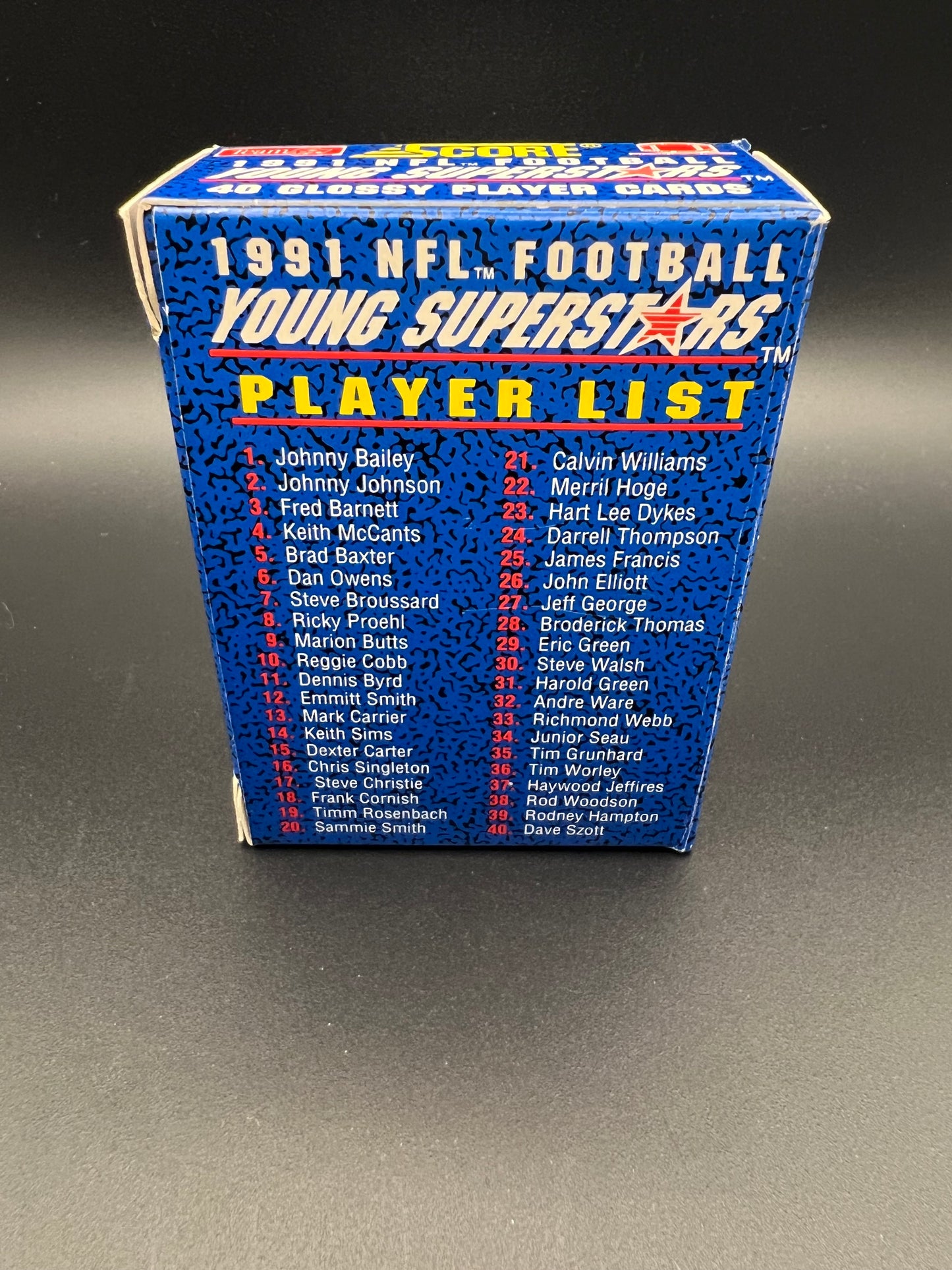 1990 + 1991 NFL Score Football Young Superstars Glossy Card Sets