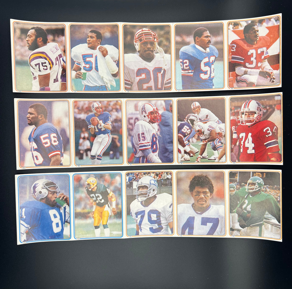 1983 Topps Football Album Stickers Box 35 Stickers Lawrence Taylor, Riggins