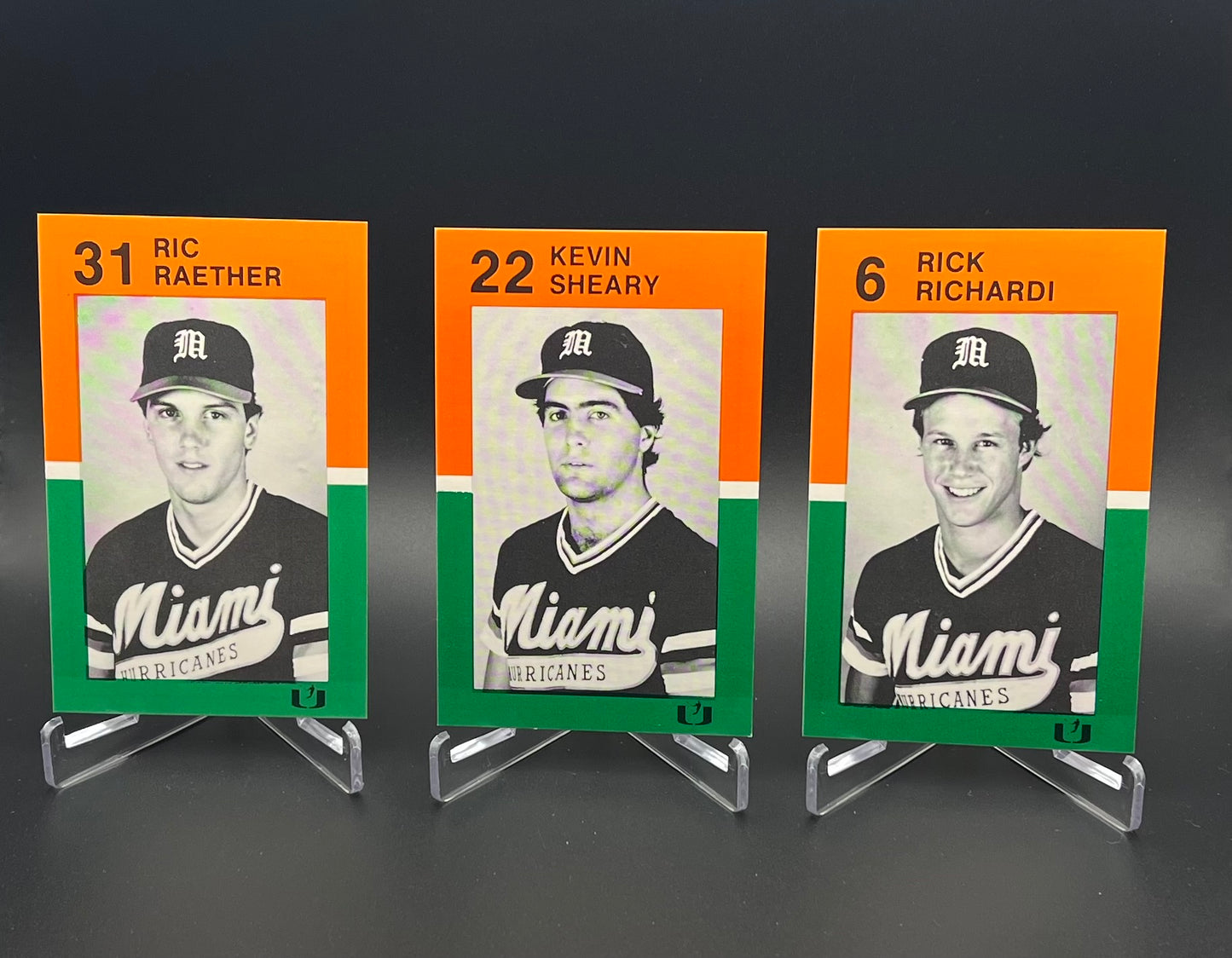1985 NCAA World Series Champions Miami Hurricanes Police Cards