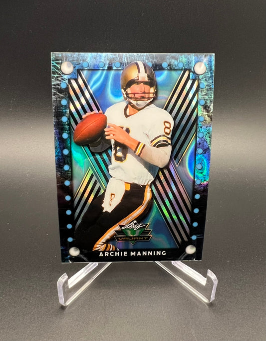 2025 Leaf Valiant Lava Blue #VB-10 Archie Manning 1/1 New Orleans Saints