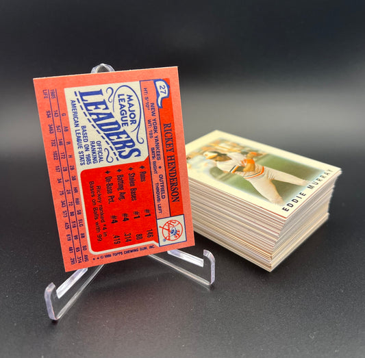 1986 Topps Mini Baseball Set Cards #1–66
