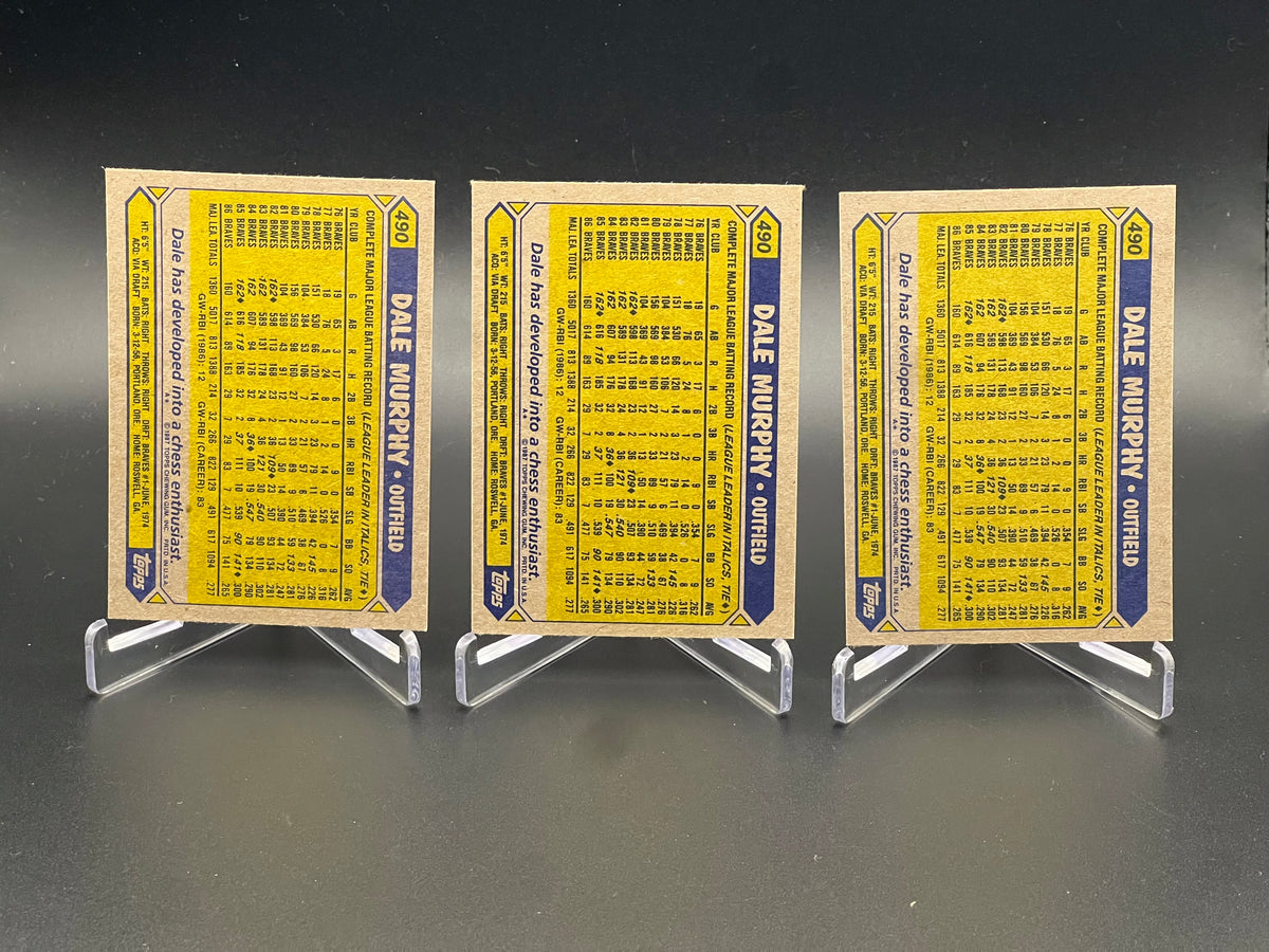 DALE MURPHY 24-CARD LOT – 1985-1990 TOPPS, FLEER, DONRUSS – ATLANTA BRAVES