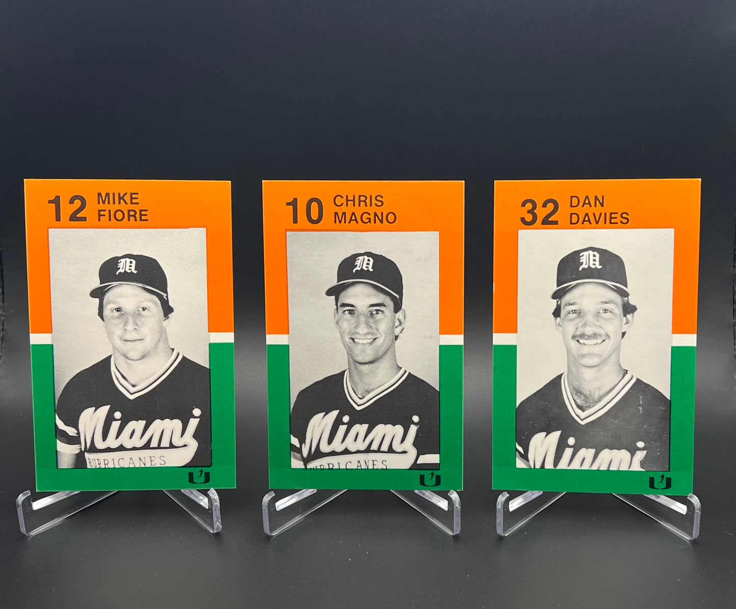 1985 NCAA World Series Champions Miami Hurricanes Police Cards