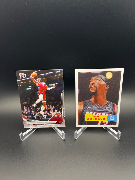 2025-26 Bam Adebayo — Topps Living Set Card #20 + 83-Point Game Topps Now #201 | Miami Heat | IG Special