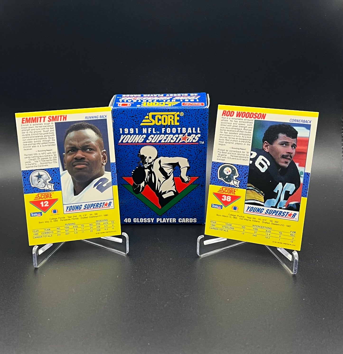 1990 + 1991 NFL Score Football Young Superstars Glossy Card Sets