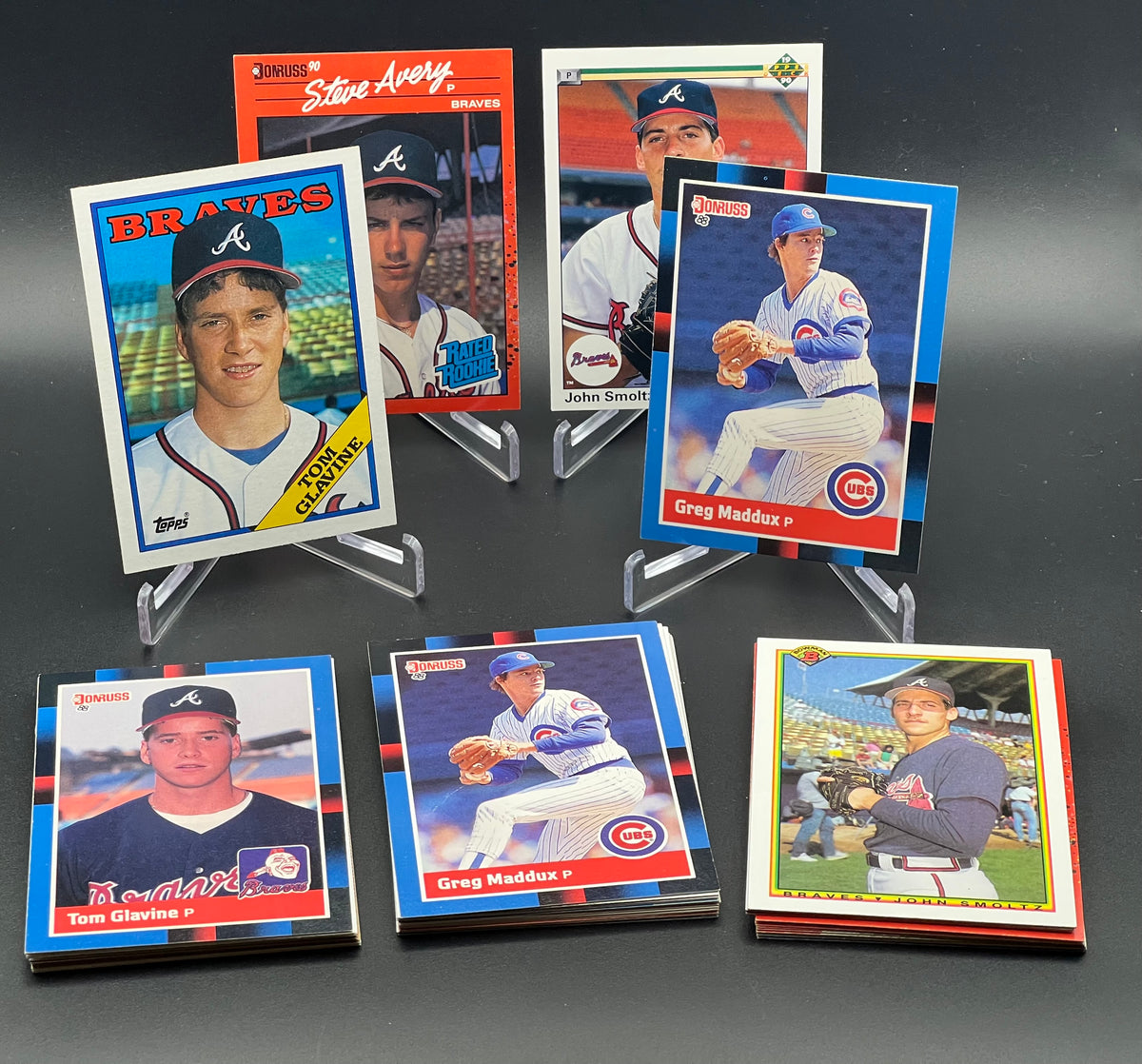 Atlanta Braves Pitching Legends 43-Card Lot – Maddux, Glavine, Smoltz & Avery