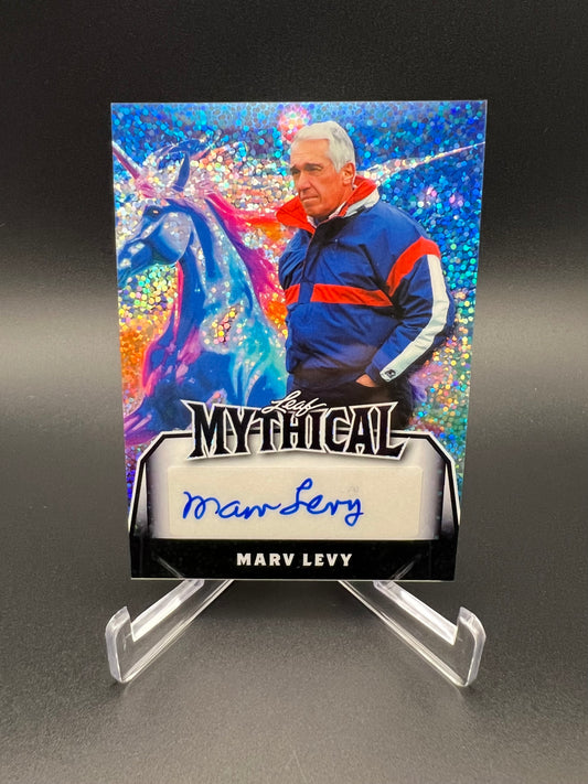 Marv Levy 2025 Leaf Eclectic Mythical Auto 1/1 Buffalo Bills HOF