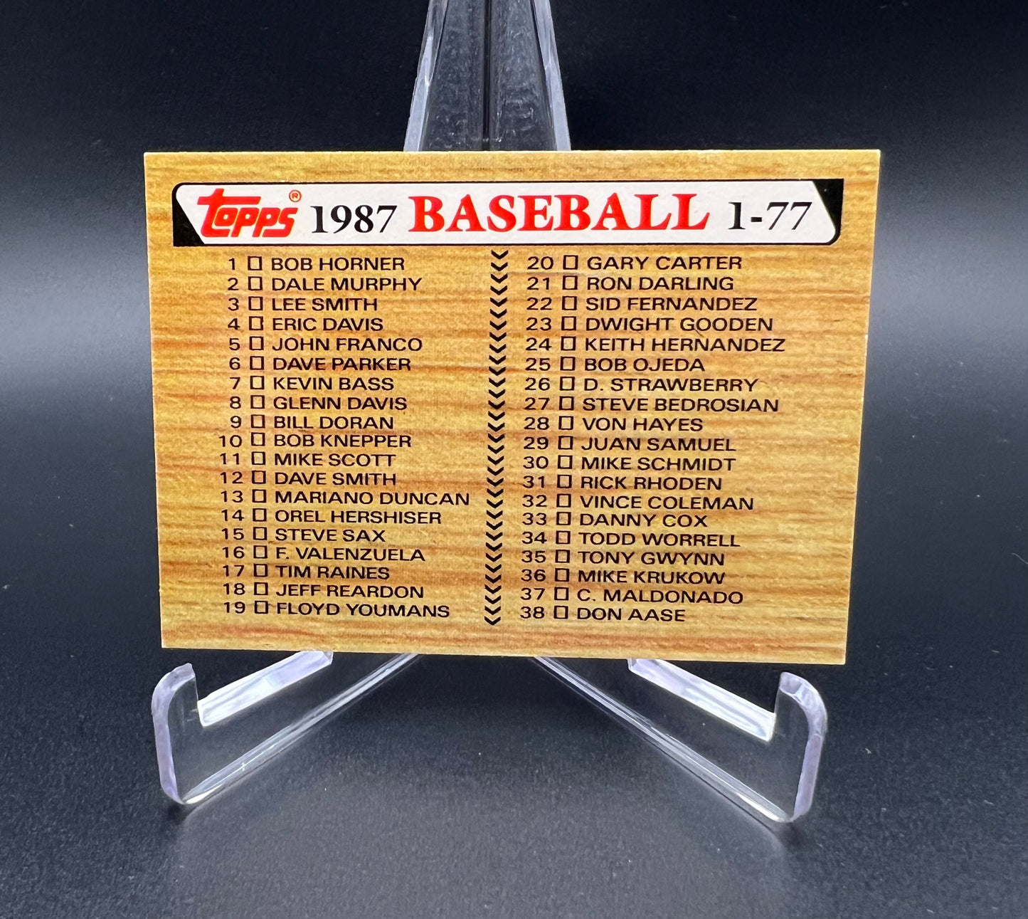 1987 Topps Baseball MINI Leaders Complete Set 1-77
