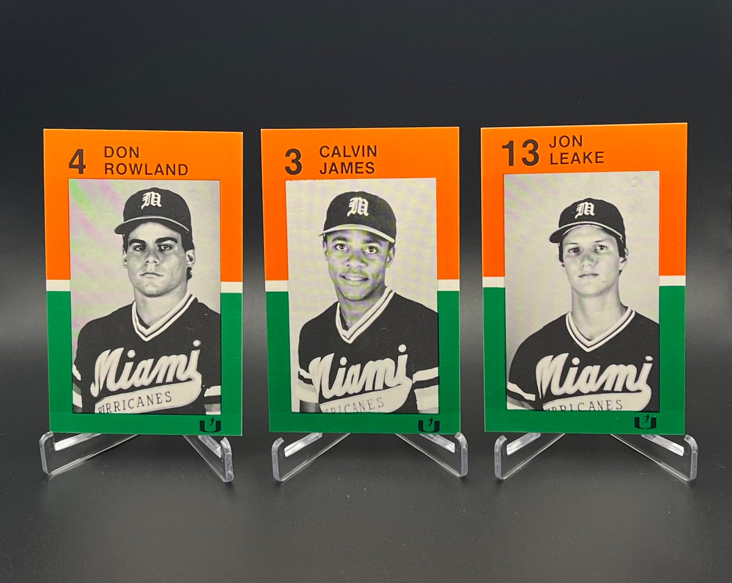 1985 NCAA World Series Champions Miami Hurricanes Police Cards