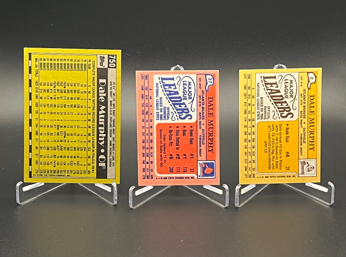 DALE MURPHY 24-CARD LOT – 1985-1990 TOPPS, FLEER, DONRUSS – ATLANTA BRAVES