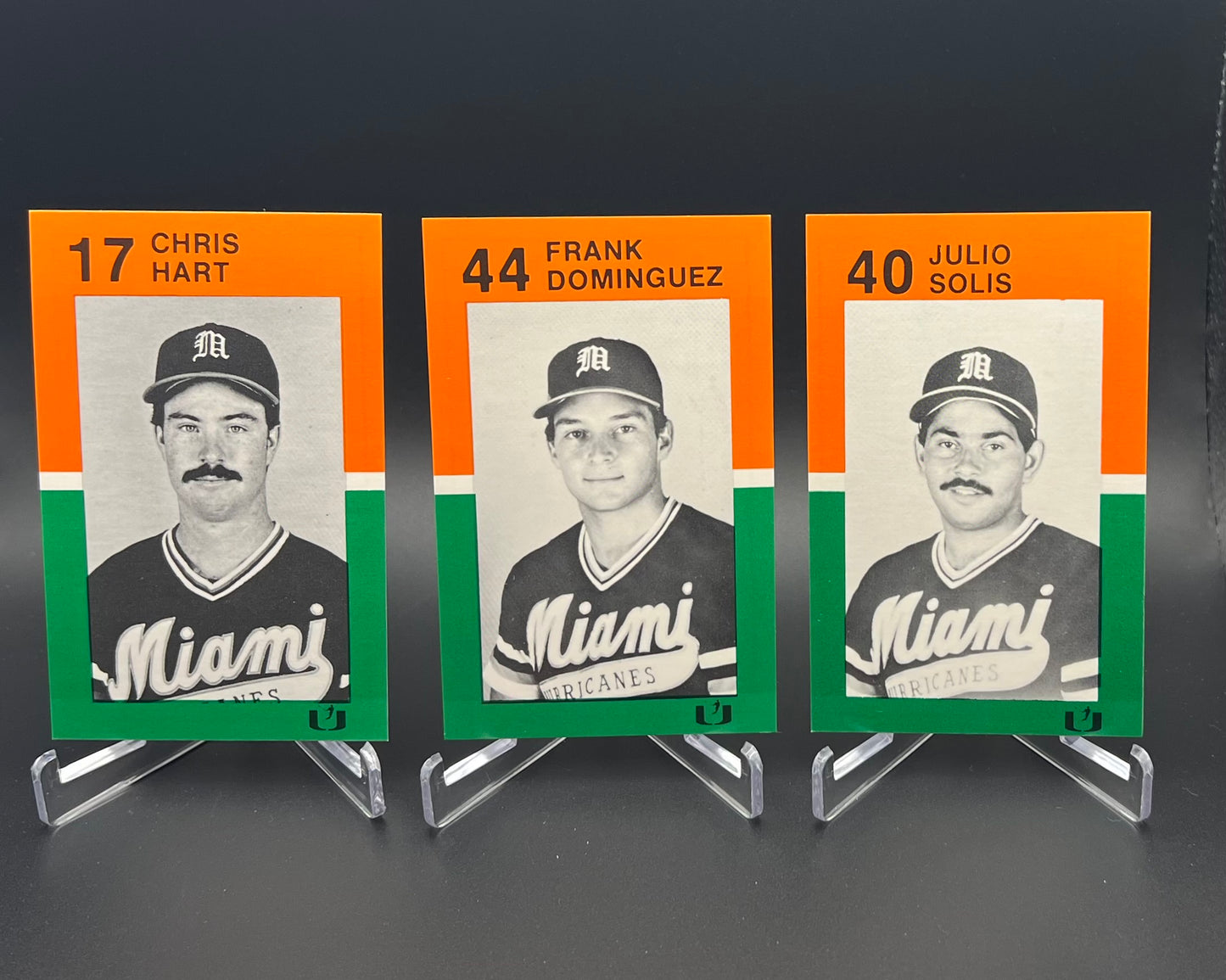 1985 NCAA World Series Champions Miami Hurricanes Police Cards