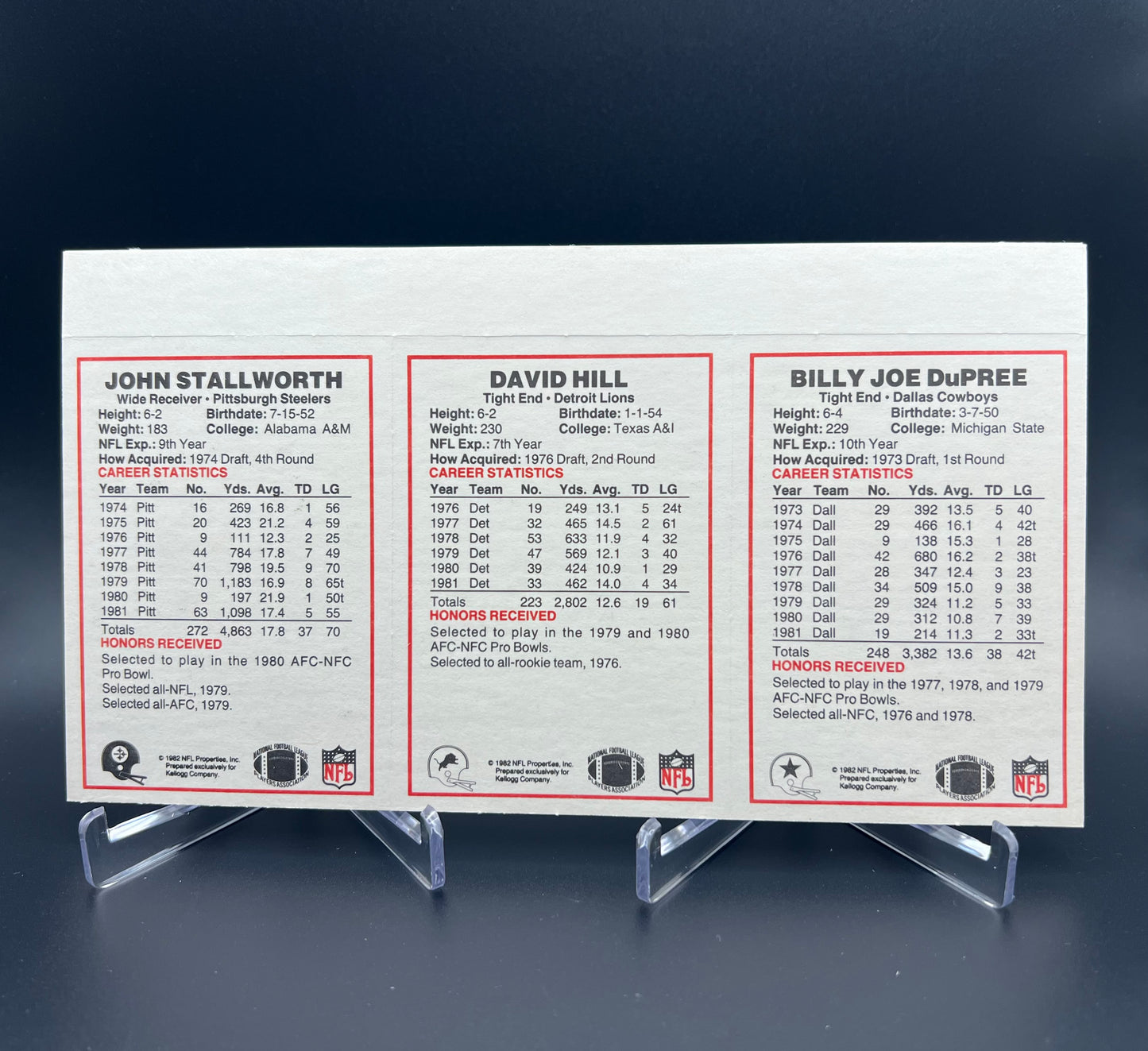 1982 Kellogg's Raisin Bran - NFL Football Set Of Complete Panels