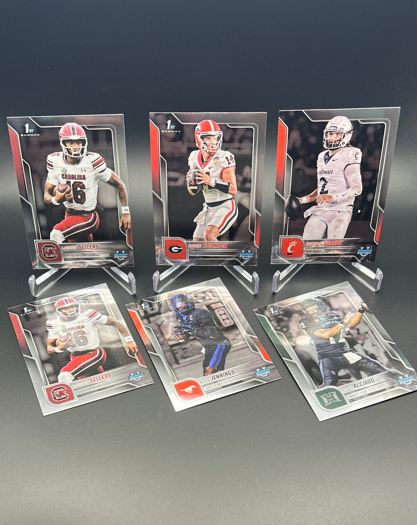 NCAA Football Prospect Card Lot: 2023-2025 Bowman and 2025 Prizm - 122 Cards