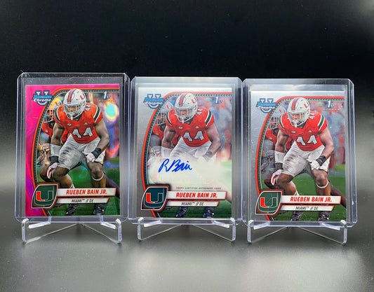 2024 Bowman U Chrome Rueben Bain Jr. PA-RBA + #157