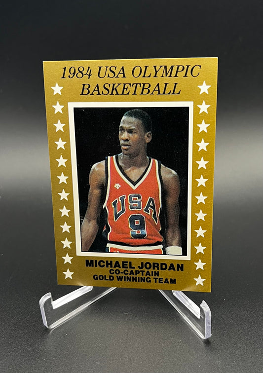 Michael Jordan 1984 USA Olympic Basketball Gold Winning Team Card | Vintage Olympic Collectible | Chicago Bulls Legend