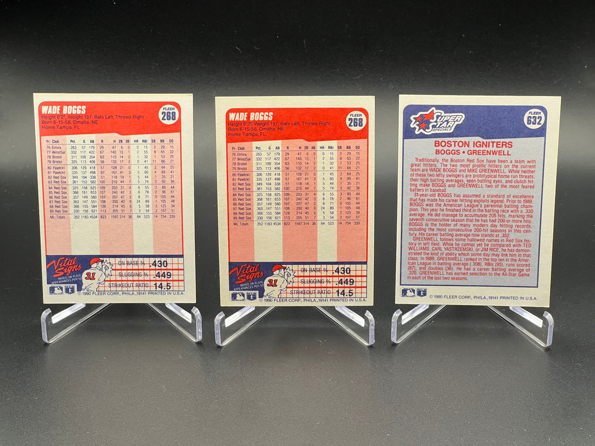 WADE BOGGS 39-CARD LOT – BOSTON RED SOX – 1983 DONRUSS RC Rookie + 1983-1991