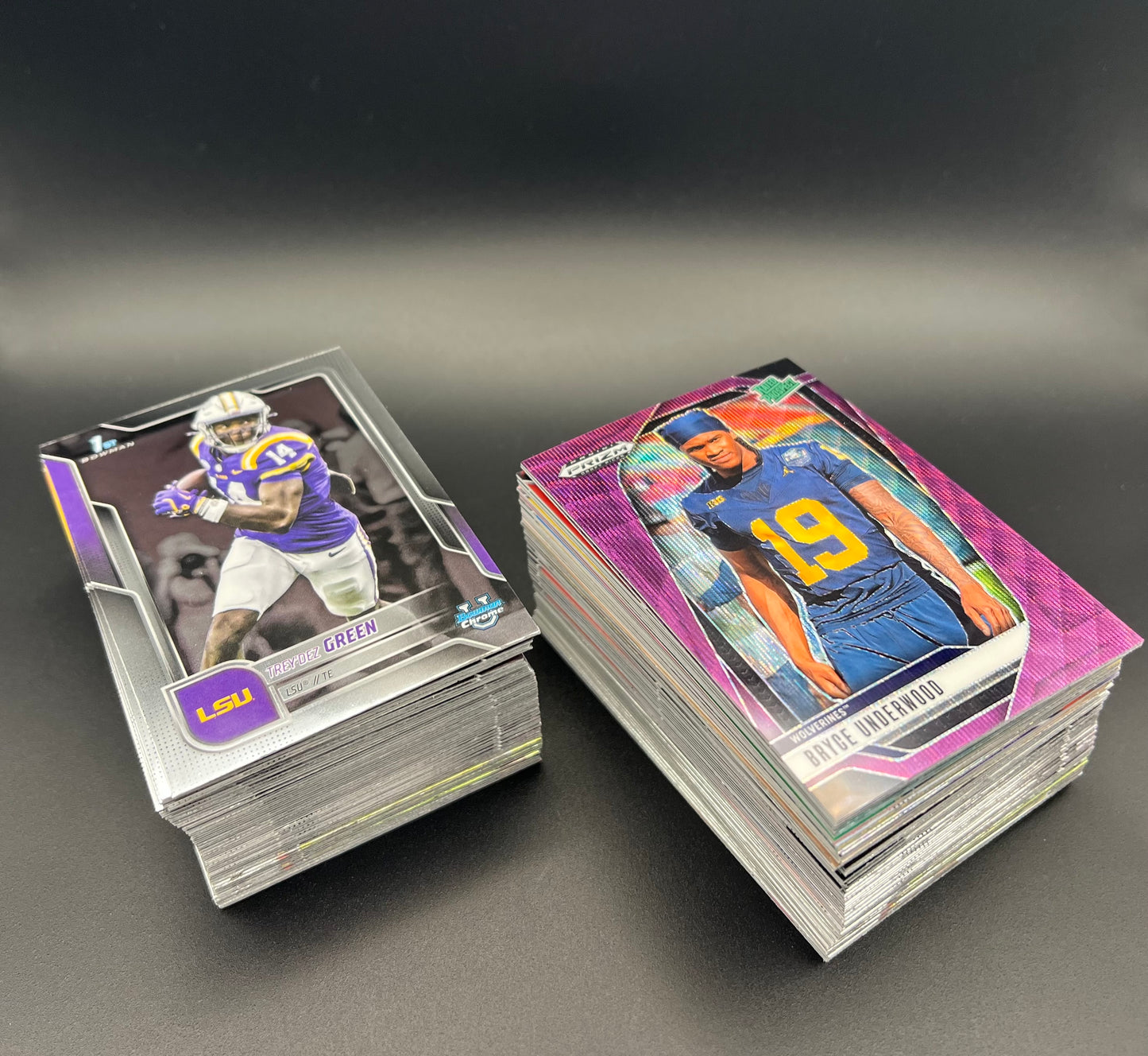 NCAA Football Prospect Card Lot: 2023-2025 Bowman and 2025 Prizm - 122 Cards