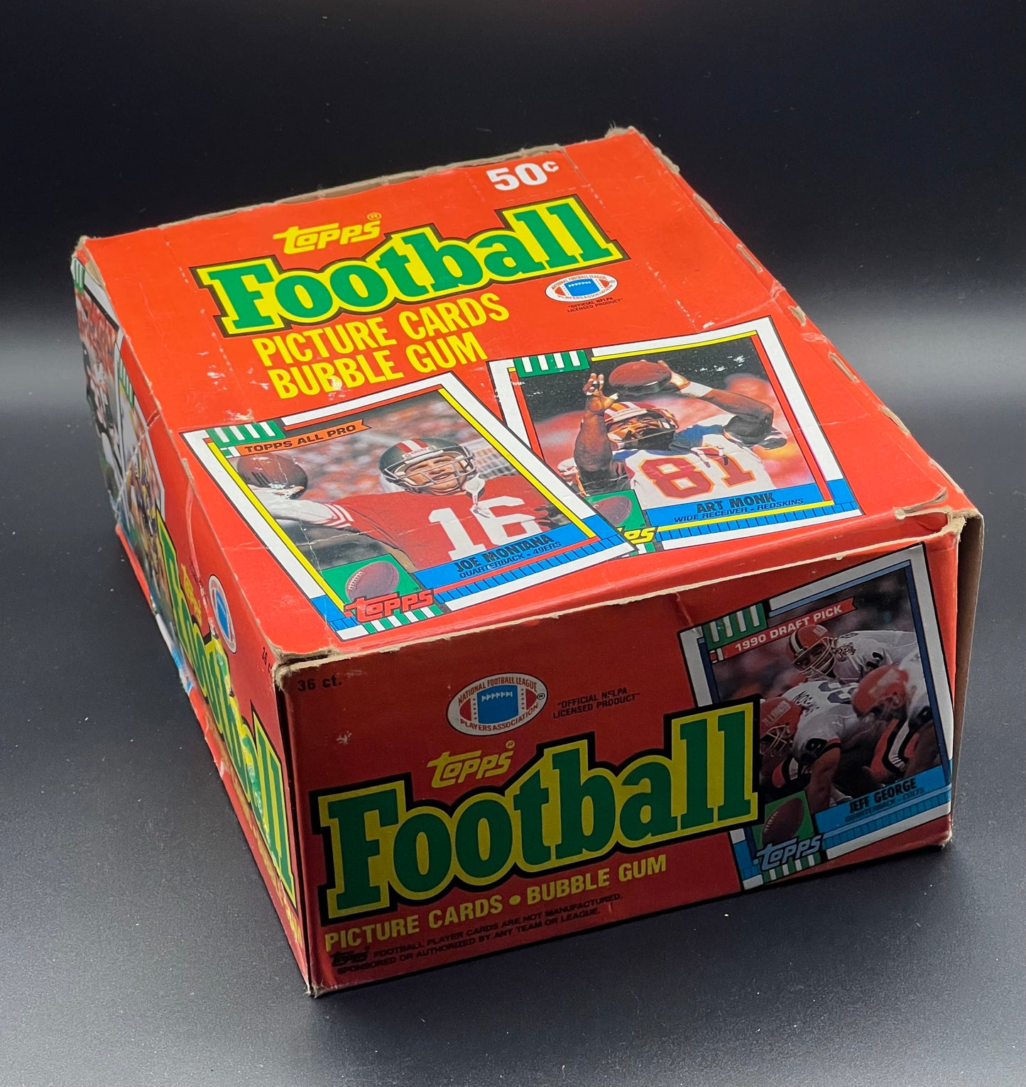1990 Topps Football Wax Box