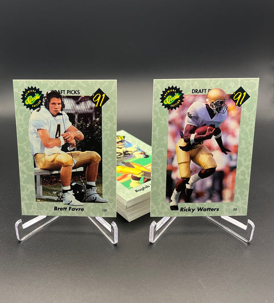 1991 NFL Prospects Sets — 1991 Star Pics Football Draft Picks — Factory Set + 1991 Classic Football Draft Picks — Complete Set COA