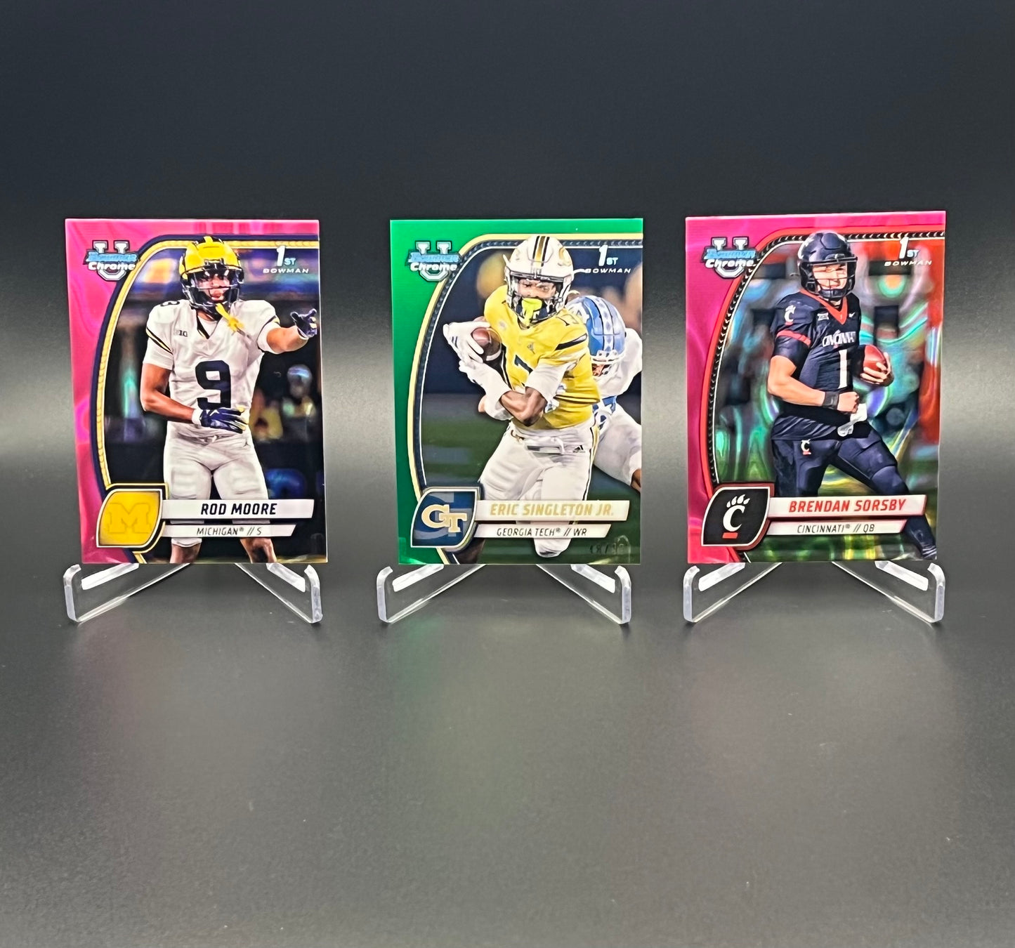 NCAA Football Prospect Card Lot: 2023-2025 Bowman and 2025 Prizm - 122 Cards