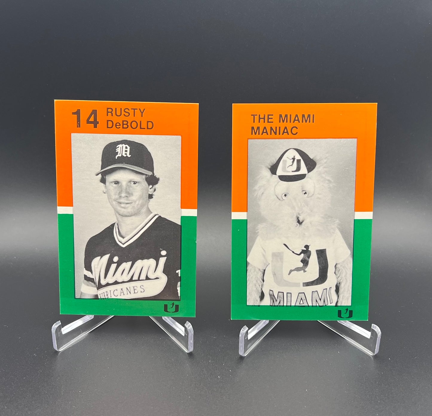 1985 NCAA World Series Champions Miami Hurricanes Police Cards