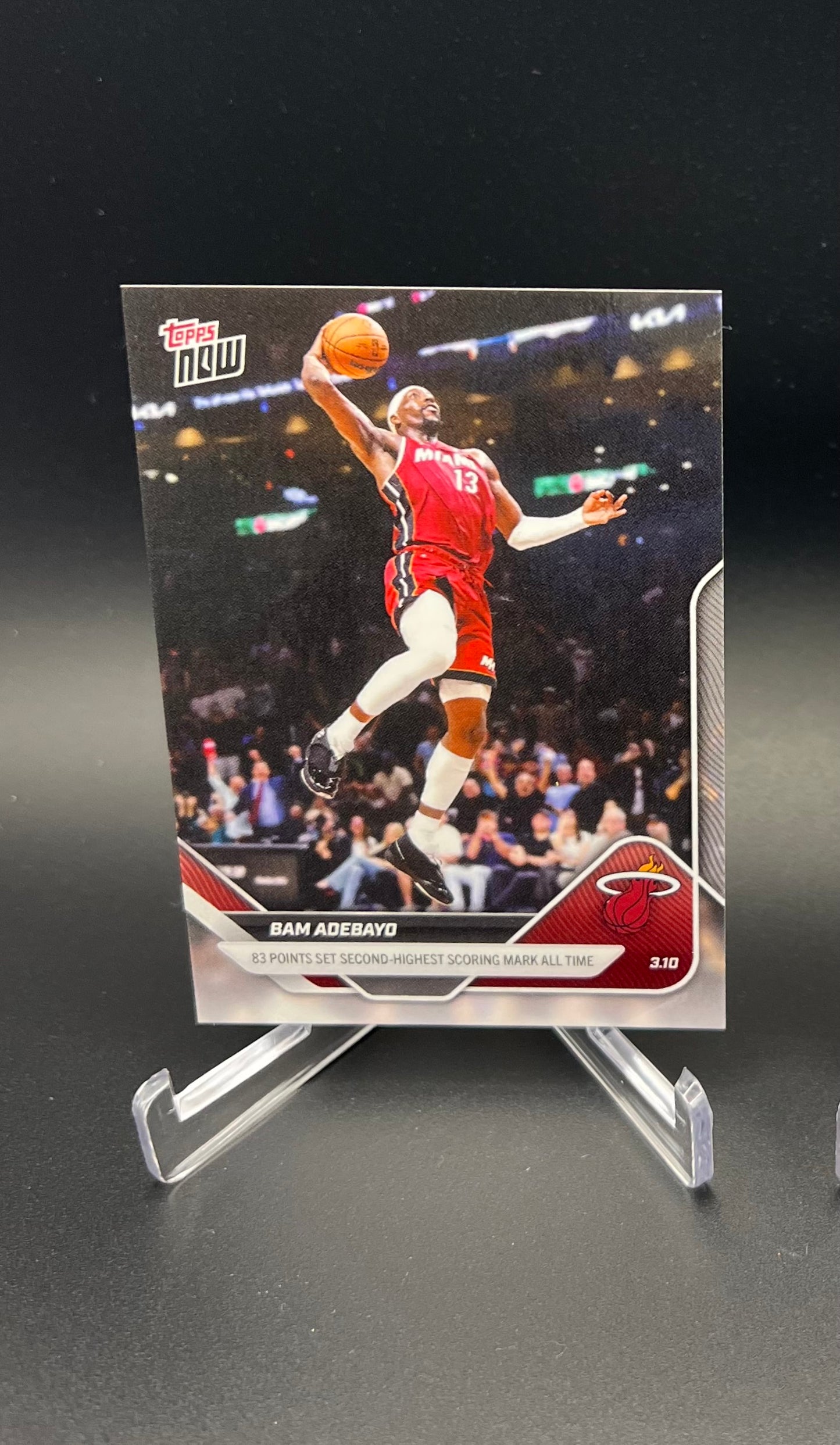 2025-26 Bam Adebayo — Topps Living Set Card #20 + 83-Point Game Topps Now #201 | Miami Heat | IG Special