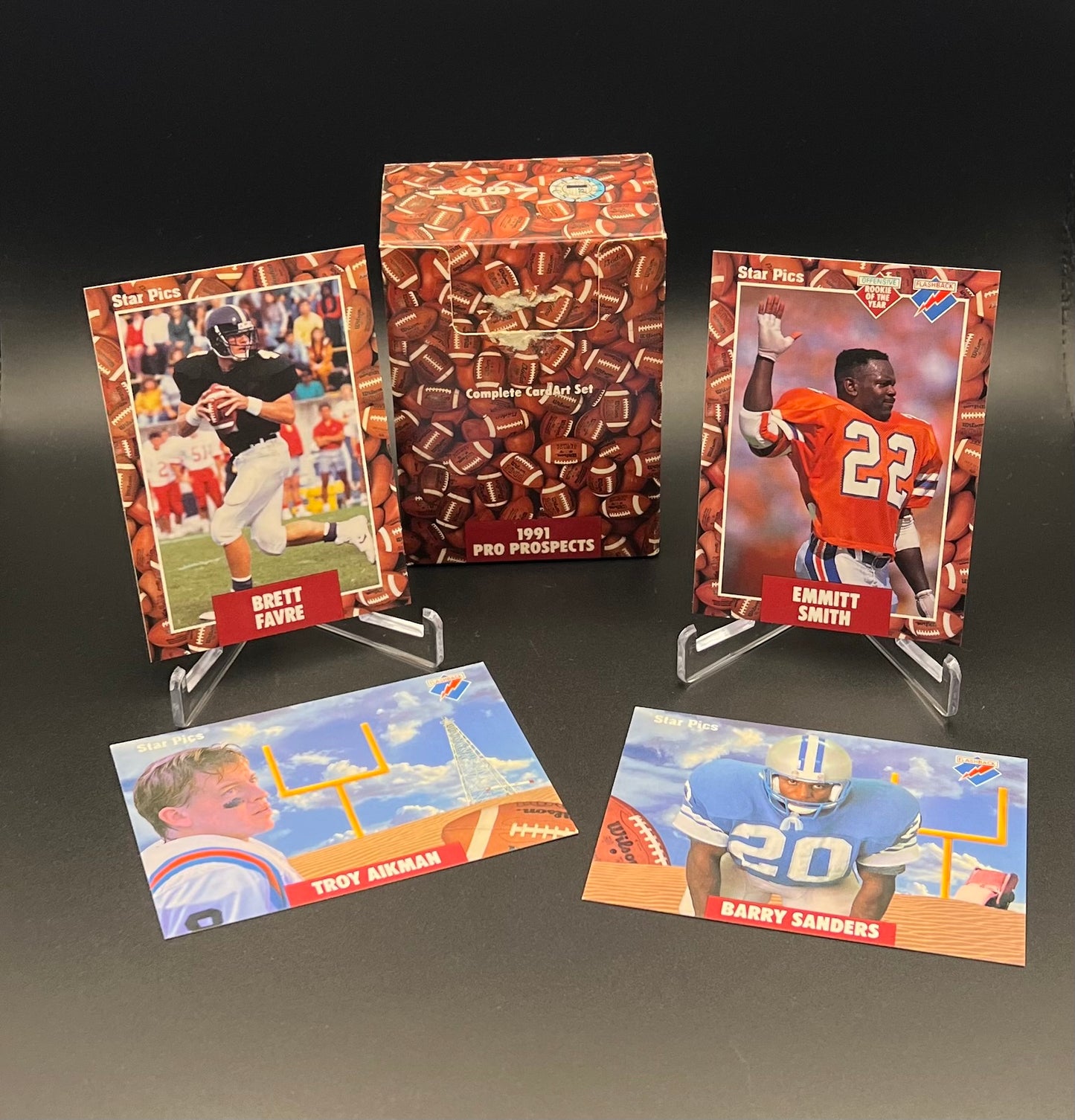 1991 NFL Prospects Sets — 1991 Star Pics Football Draft Picks — Factory Set + 1991 Classic Football Draft Picks — Complete Set COA