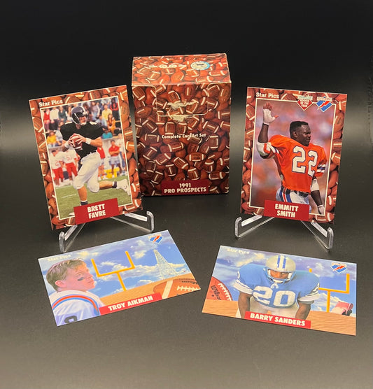 1991 NFL Prospects Sets — 1991 Star Pics Football Draft Picks — Factory Set + 1991 Classic Football Draft Picks — Complete Set COA
