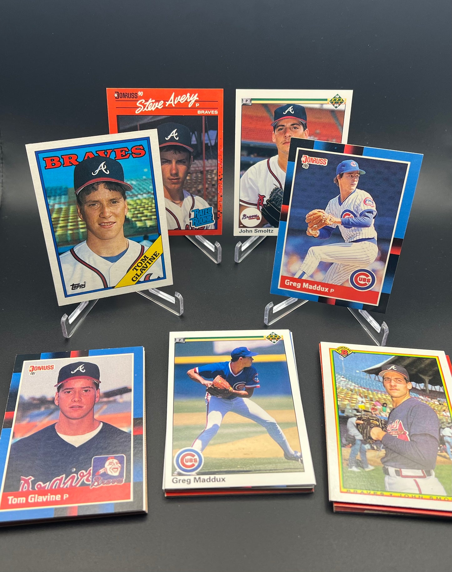 Atlanta Braves Pitching Legends 43-Card Lot – Maddux, Glavine, Smoltz & Avery