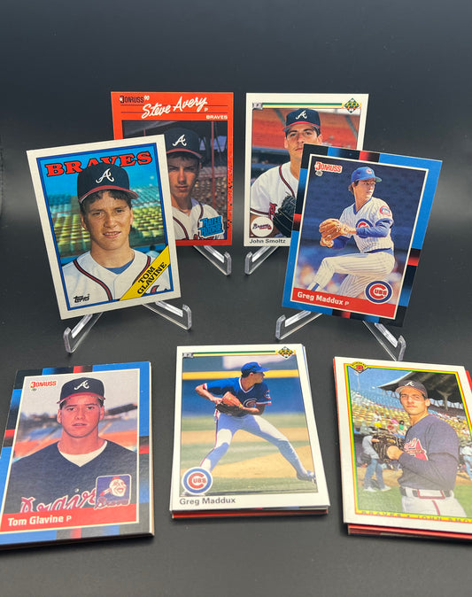 Atlanta Braves Pitching Legends 43-Card Lot – Maddux, Glavine, Smoltz & Avery