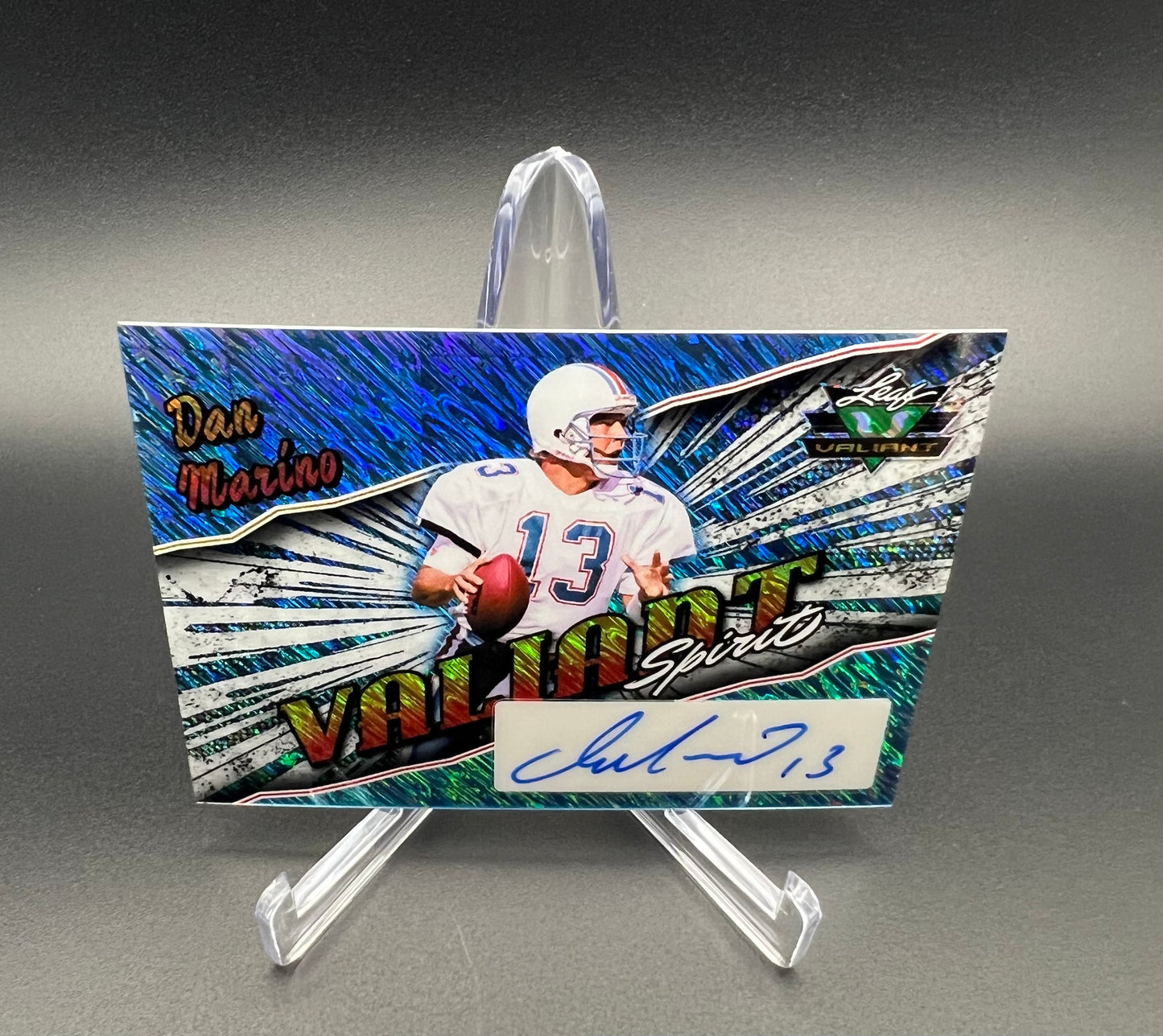 Dan Marino 2025 Leaf Eclectic Signature Series Football Valiant Spirit Auto 1/1 - DSA-DM