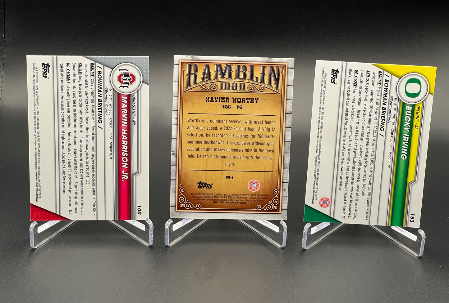 Celebrate the 2026 NFL draft with future NFL prospects from 2023 Bowman Chrome