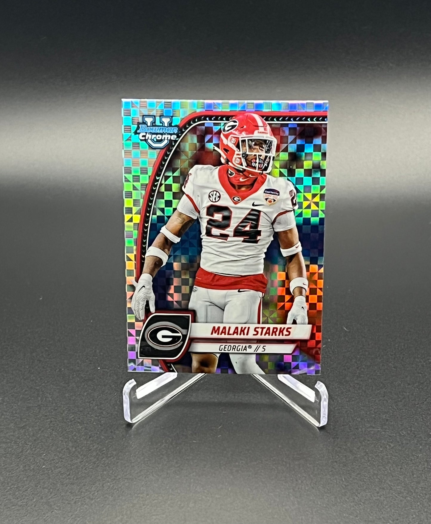 Celebrate the 2026 NFL draft with current NFL players from 2024 Bowman Chrome U