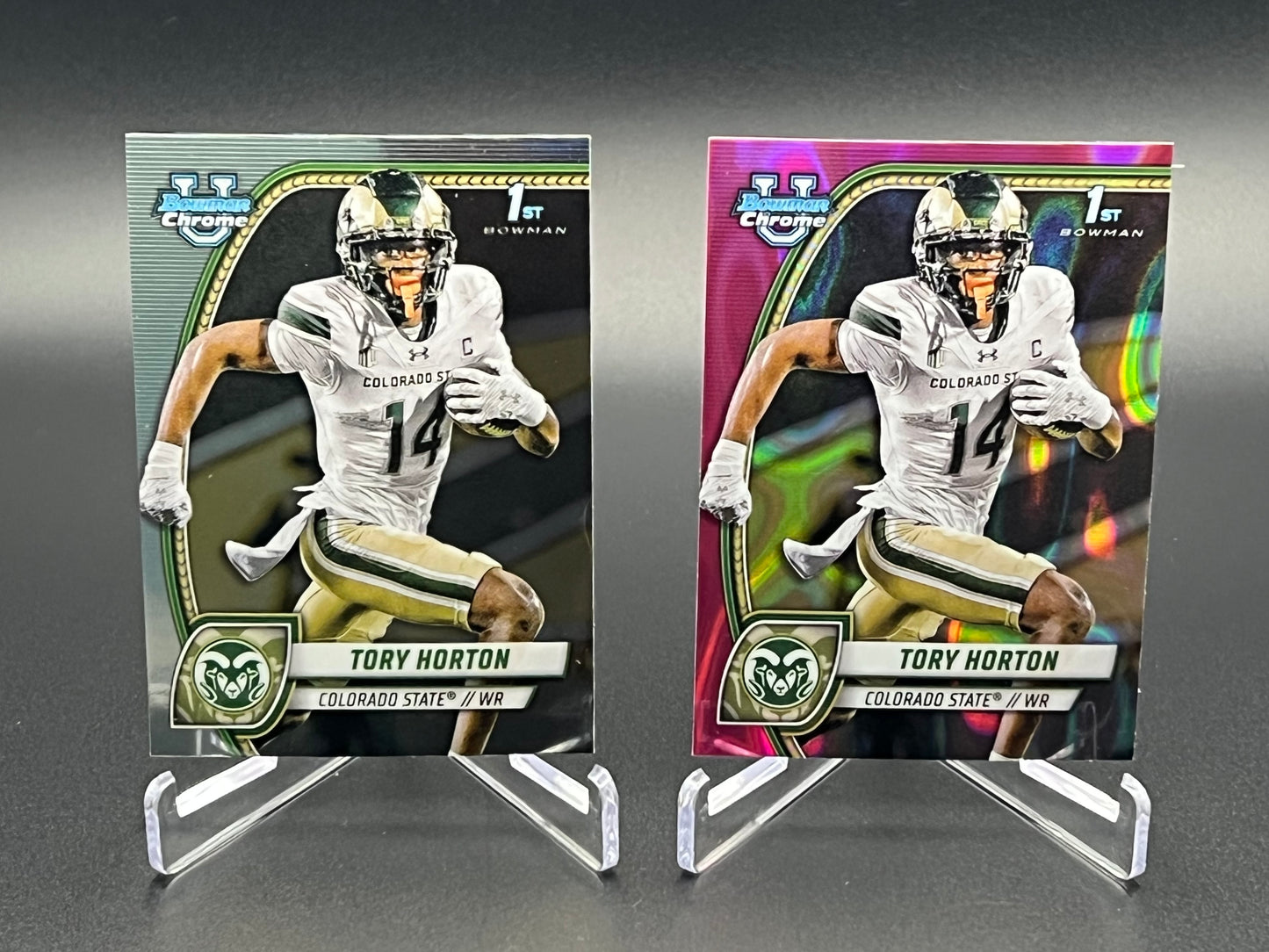 Celebrate the 2026 NFL draft with current NFL players from 2024 Bowman Chrome U