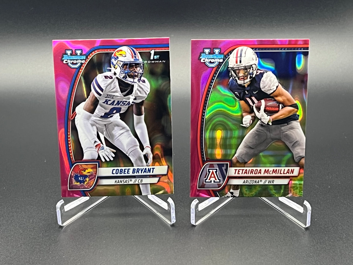 Celebrate the 2026 NFL draft with current NFL players from 2024 Bowman Chrome U