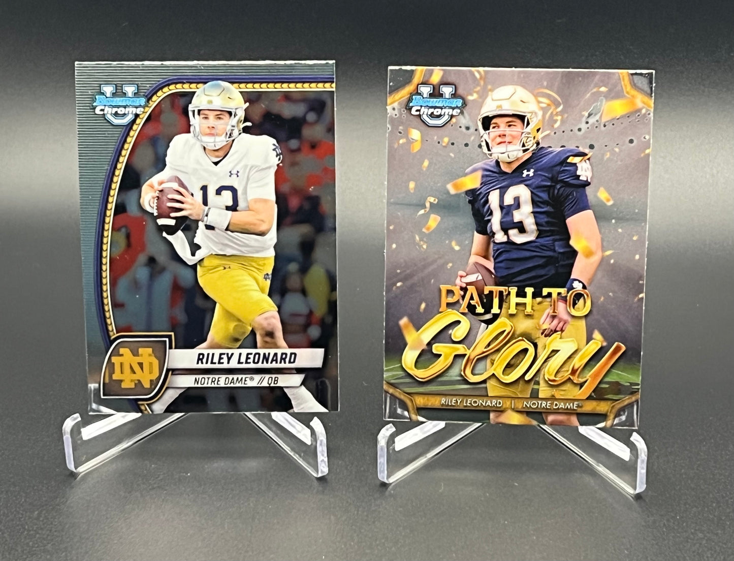Celebrate the 2026 NFL draft with current NFL players from 2024 Bowman Chrome U